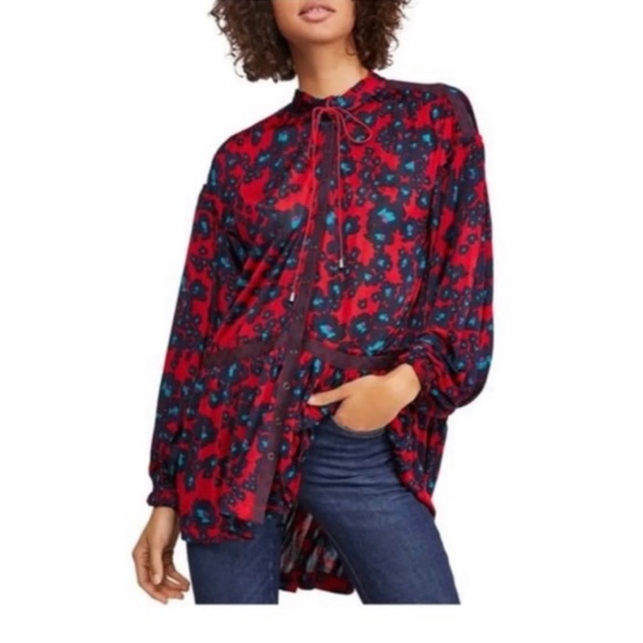NWT $128R Free People Love Letter Floral Print Tunic Dress. Size Medium - Picture 3 of 14